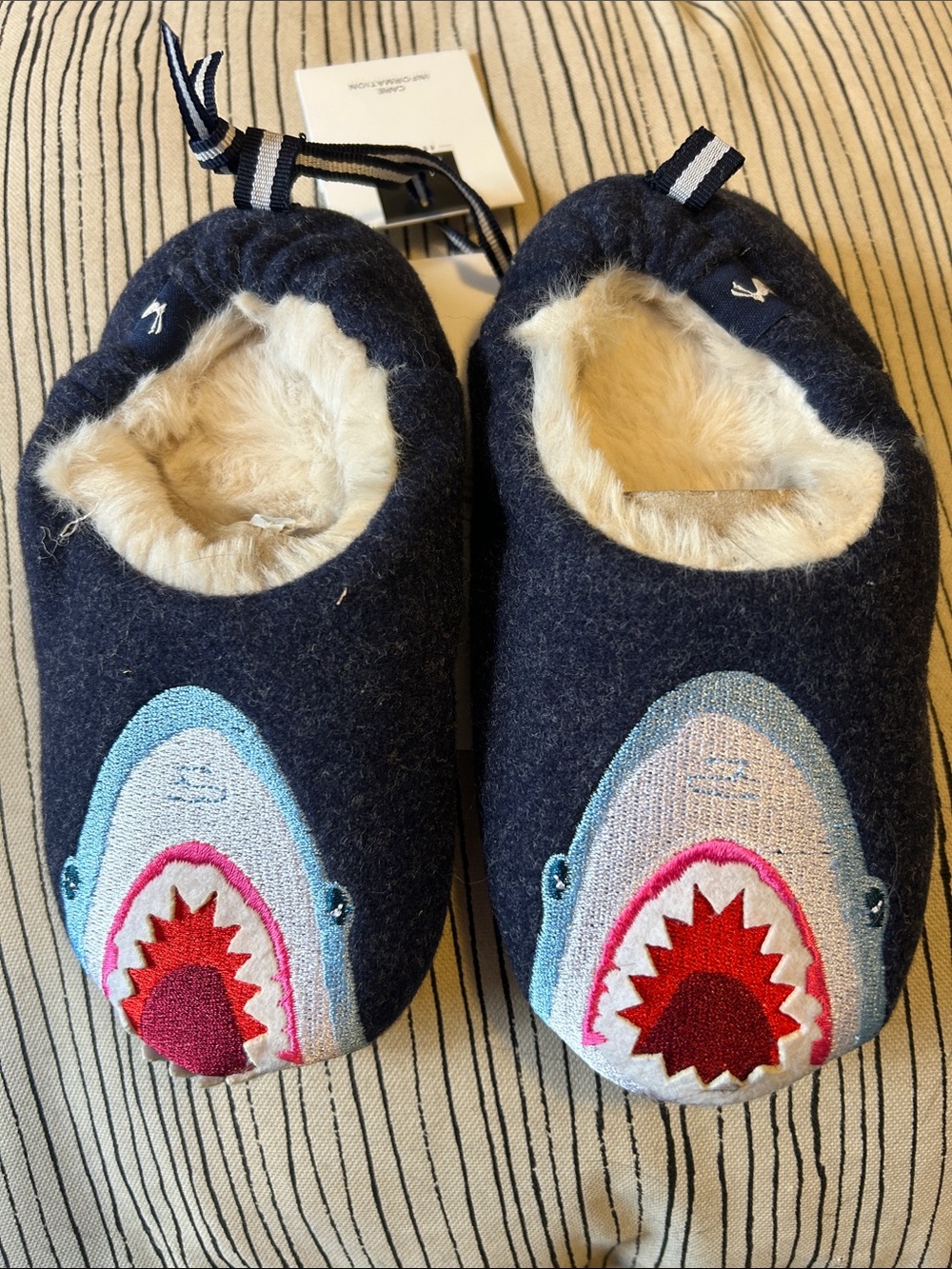 Joules Navy Shark Slippers